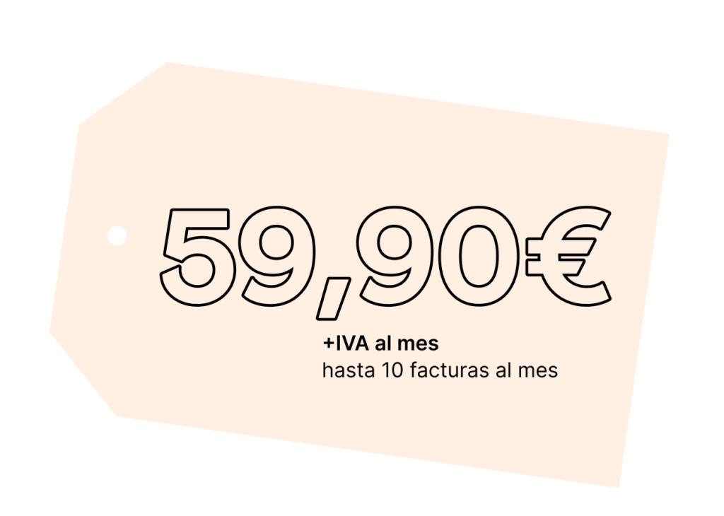 Etiqueta de precio: 59,90€ al mes hasta 10 transacciones